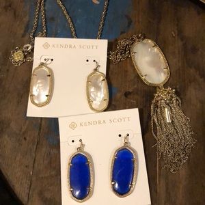 Kendra Scott Elle Earrings and necklace